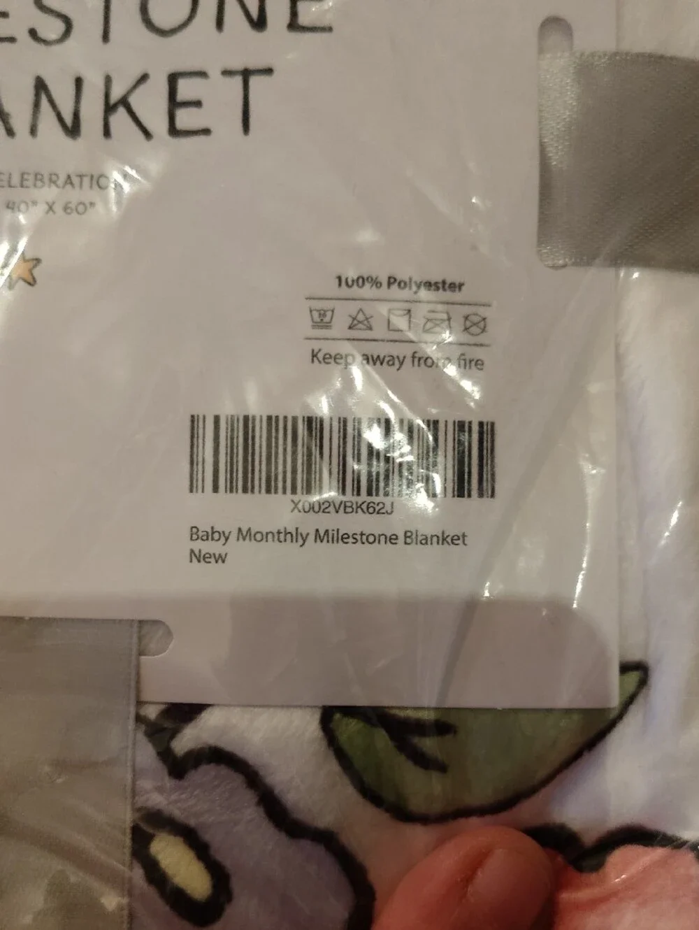 Baby Milestone Blanket - White Floral Print
